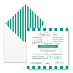 2002005 TARJETA DE BODA ECONÓMICA MODERNA VERDE