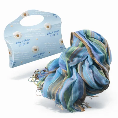 Pashmina con estuche personalizado para bodas