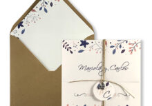 2008002 INVITACIÓN  DE BODA ACUARELA ROMÁNTICA